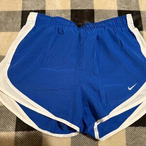 Nike Blue and White Women's Athletic Shorts